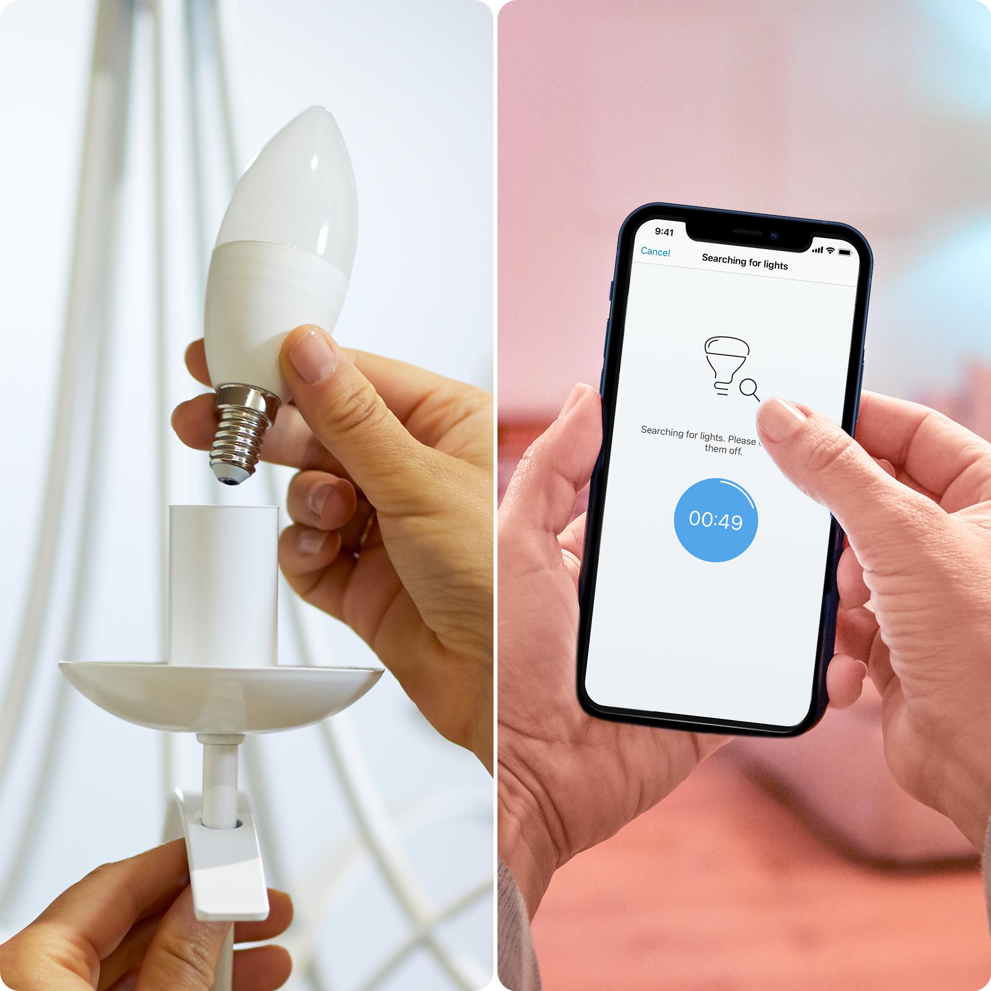 WiZ Candle 40W B12 E12 smart light